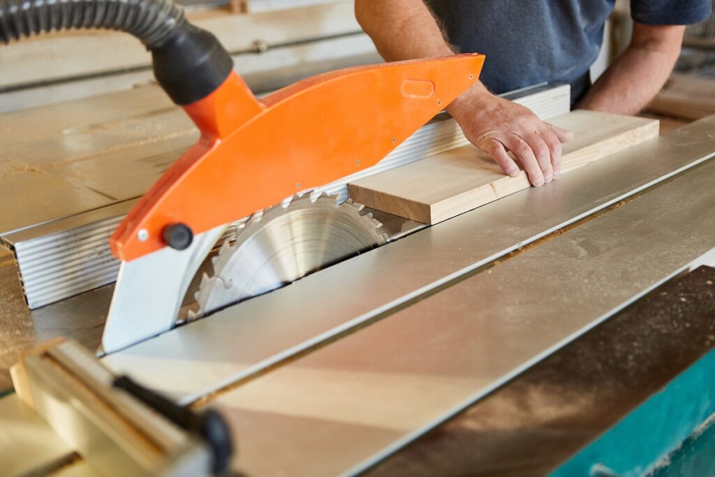working with the table saw
