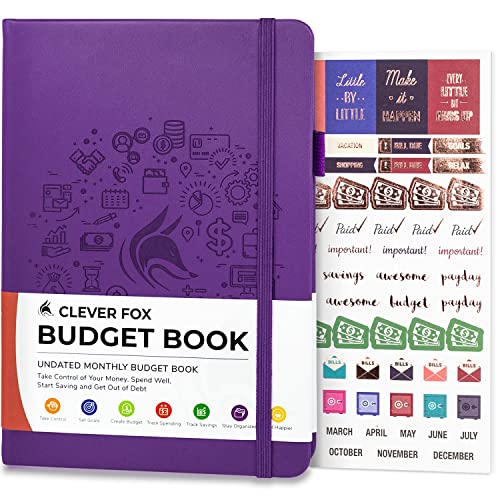 Clever Fox Budget Book – Financial Planner Organizer & Expense Tracker Notebook. Money Planner Account Book for Household Monthly Budgeting and Personal Finance. Compact Size (5.3