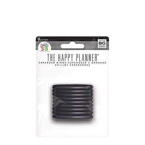 me & my BIG ideas Plastic Expander Discs, Black - The Happy Planner Scrapbooking Supplies - Add Extra Pages, Notes & Artwork - Create More Space for Notebooks, Planners & Journals - Expander Size