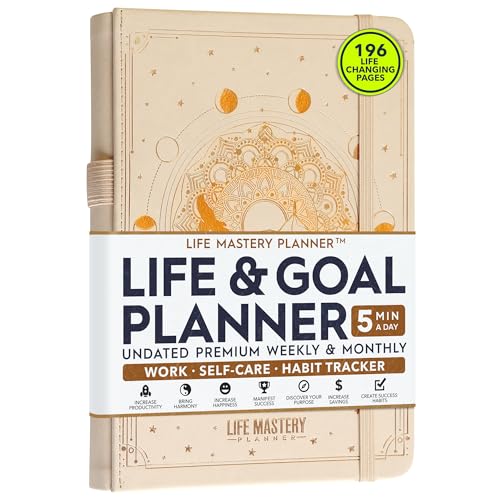 Life and Goal Planner - Undated Daily, Weekly & Monthly Planner for Passion, Organizer, Increase Productivity, Purpose, Success & Happiness, Journal, Agenda, To Do List, Business Planner, Notes, Appointment Book, Undated Planner Start Anytime