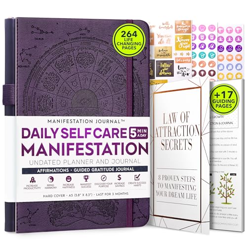 Law of Attraction Life & Goal Planner - A 90 Day Journey Creating Your Dream Life - Personal Gratitude Journal, Week Success Planner, Vision Board & Organizer + Planner Stickers, Undated