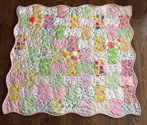 8. Baby Girl Scrappy Apple Core Quilt Kit