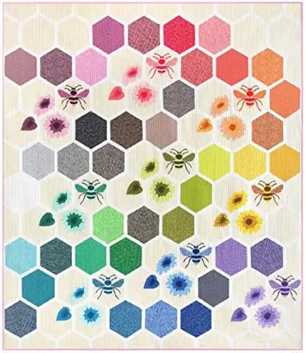 12. Violet Craft The Honeycomb Abstractions Quilt Pattern