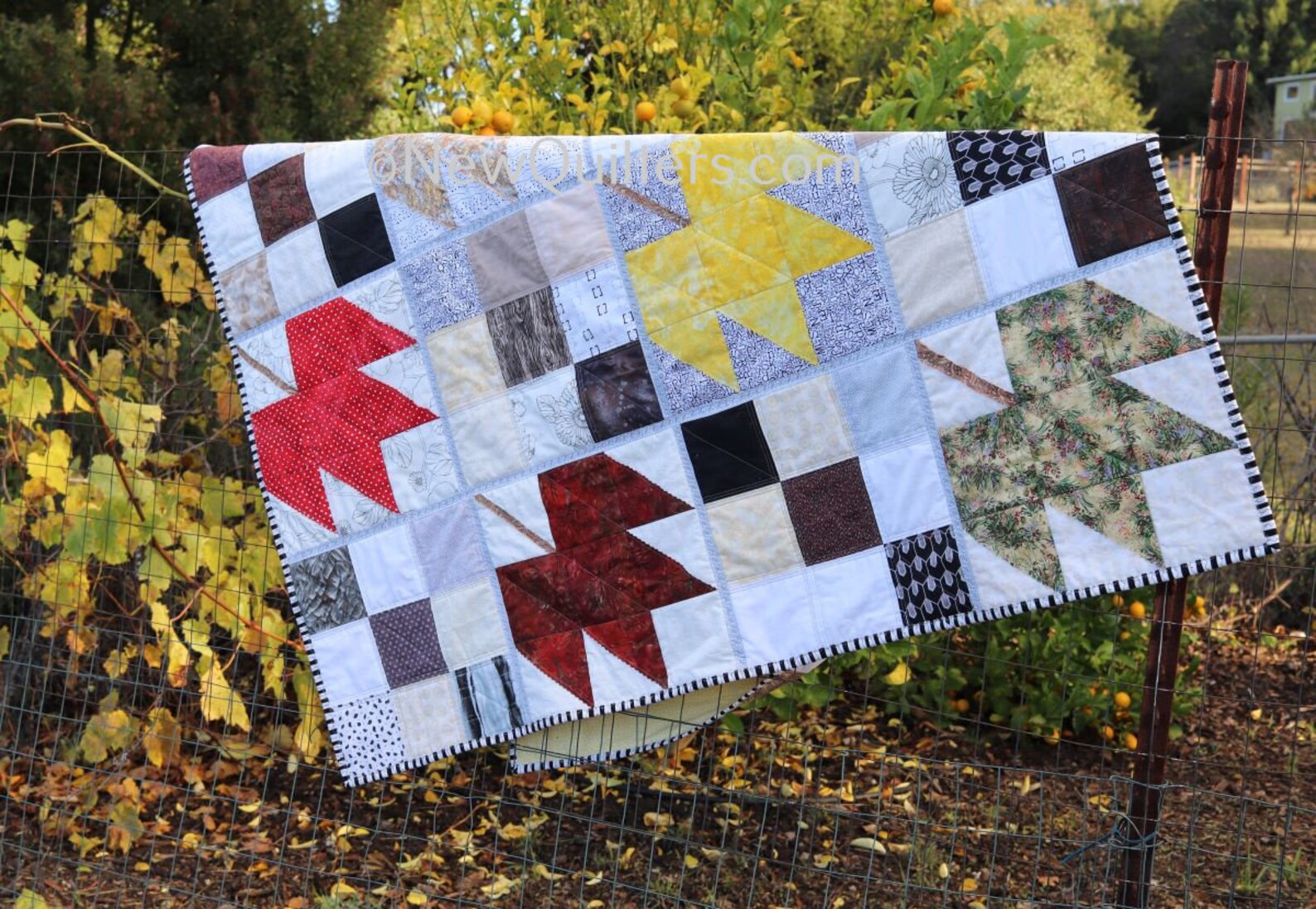 maple leaf nine-patched quilt as you go quilt patterns