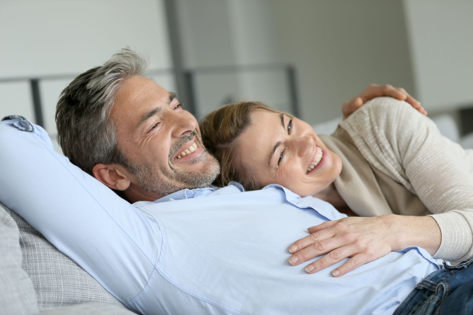 Middle Aged Couple Comfort