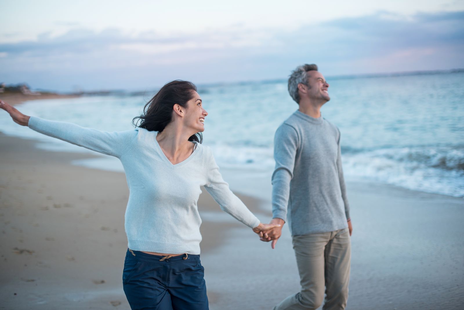 Middle Aged Couple Beach
