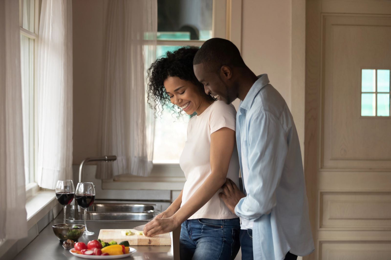 Cute Couple Preparing Food