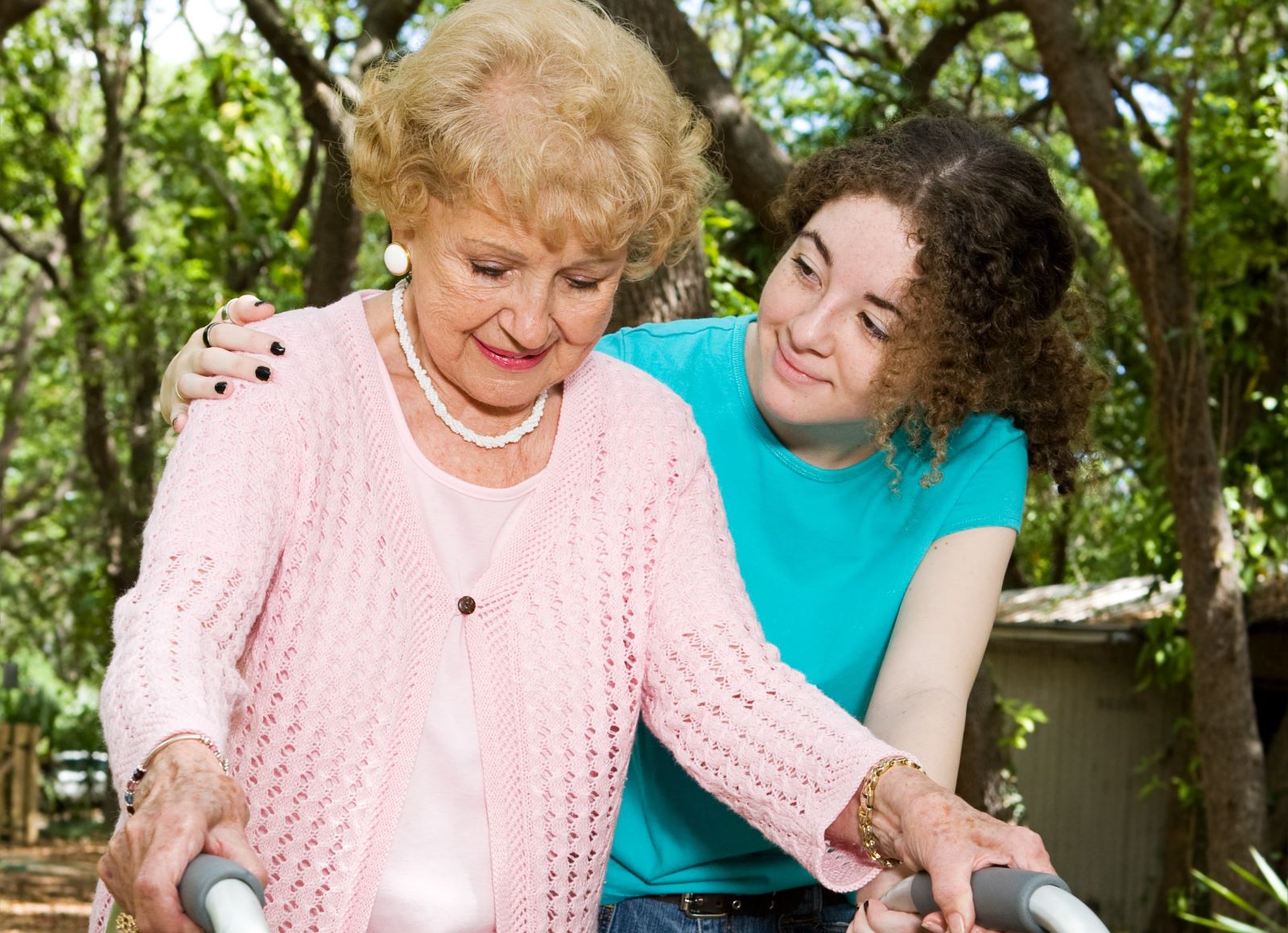 Helping Old Woman