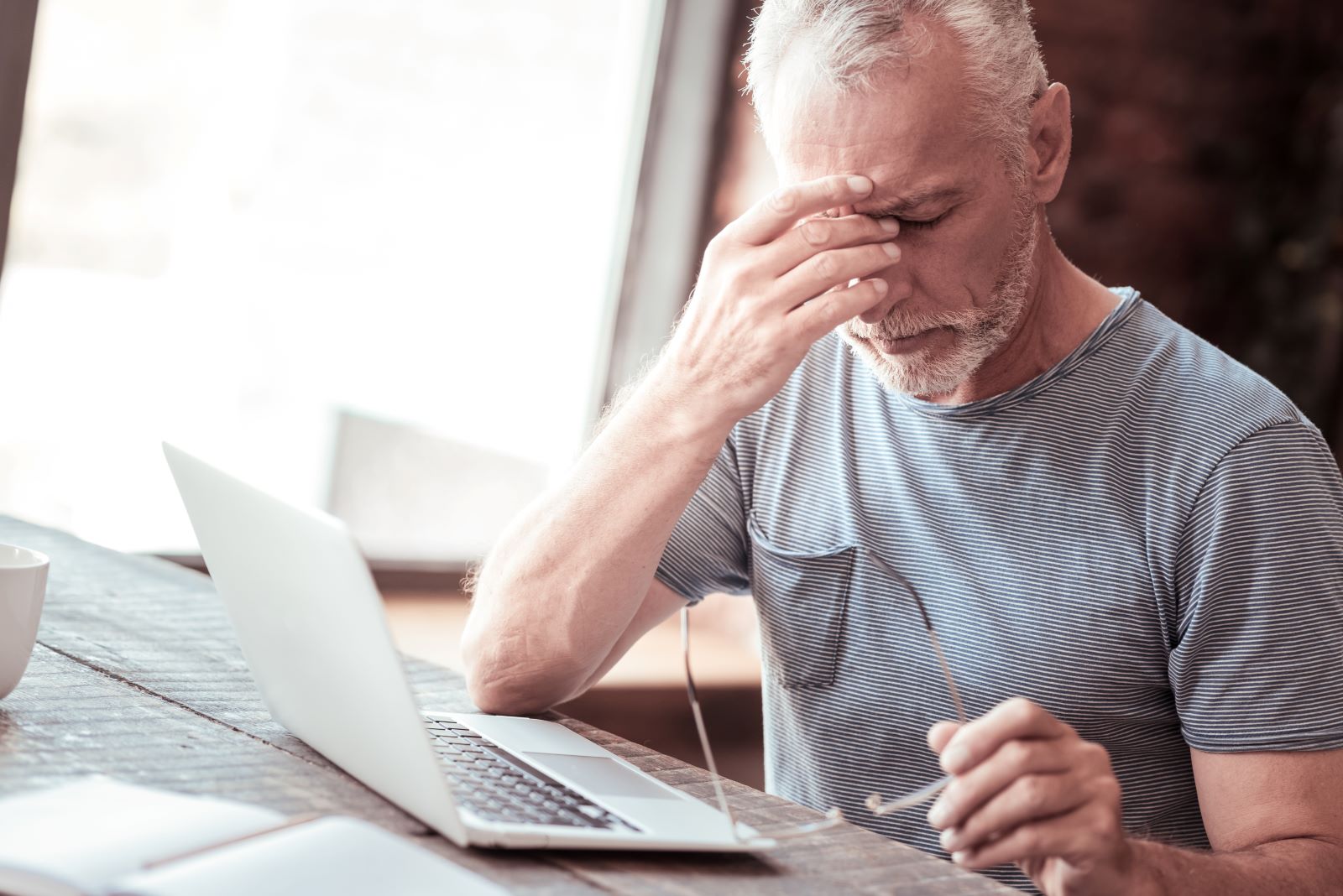 Stressed Old Man
