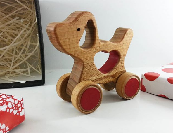 Wooden Bunny Push Toy