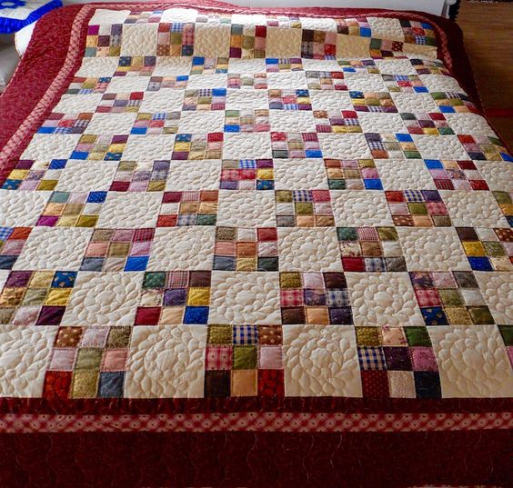9-Patch Calico Amish Quilt