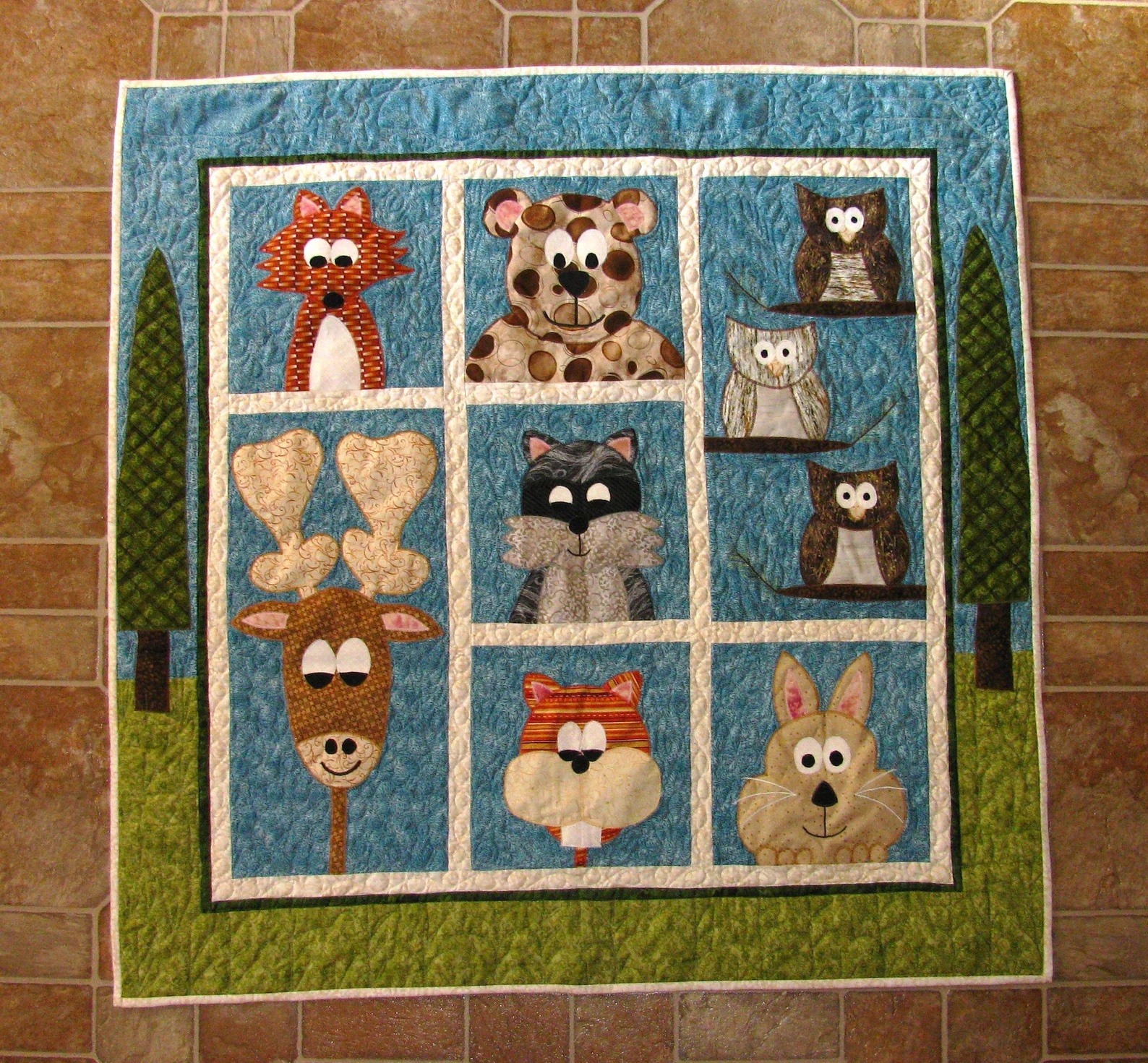 Eli's forest friends baby boy quilt patterns