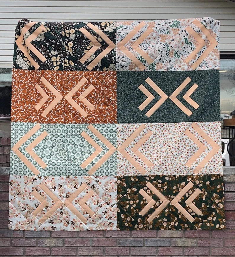 Scandi point big block quilt patterns for beginners