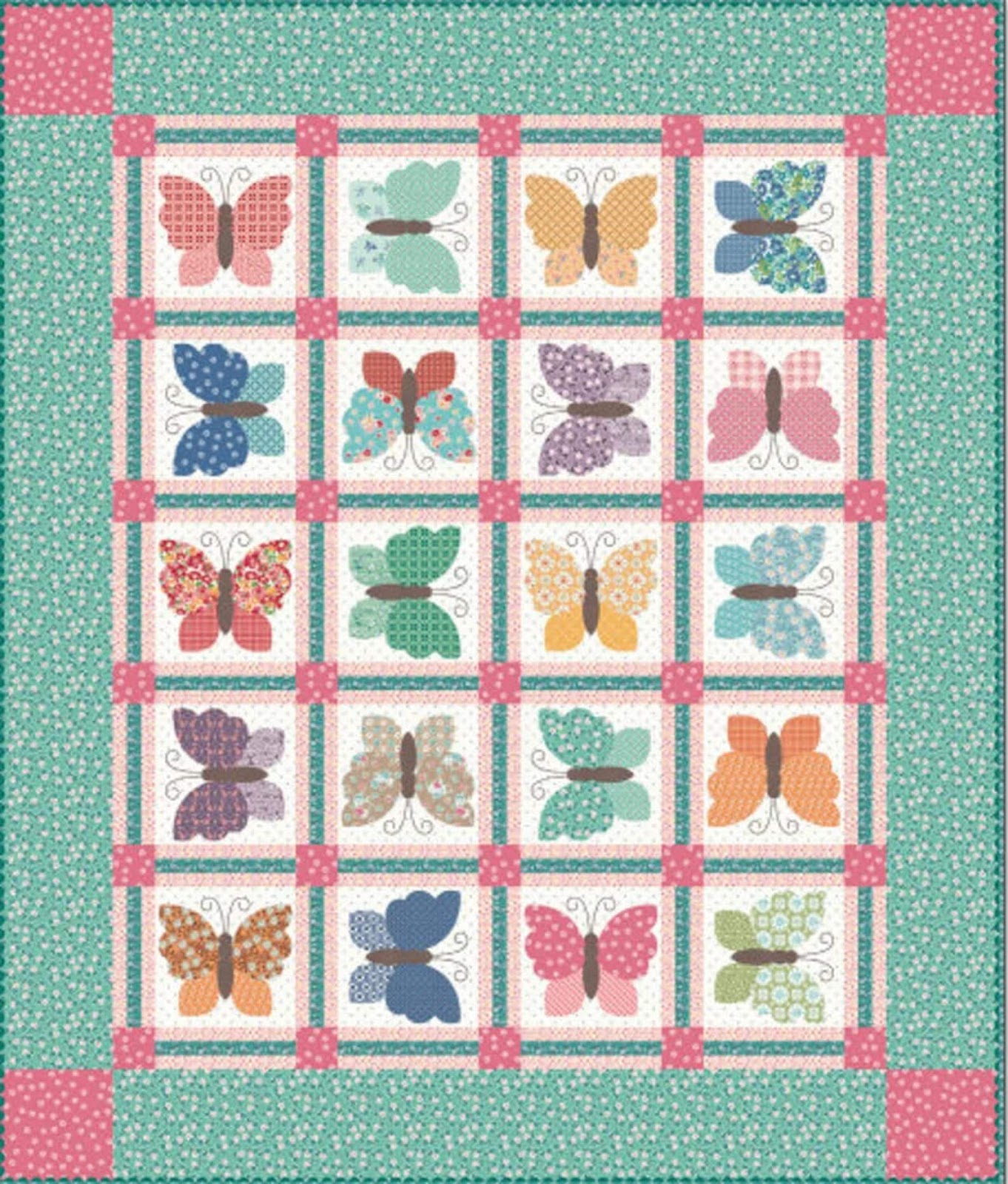 vintage butterflies kit Lori Holt Quilt Kits