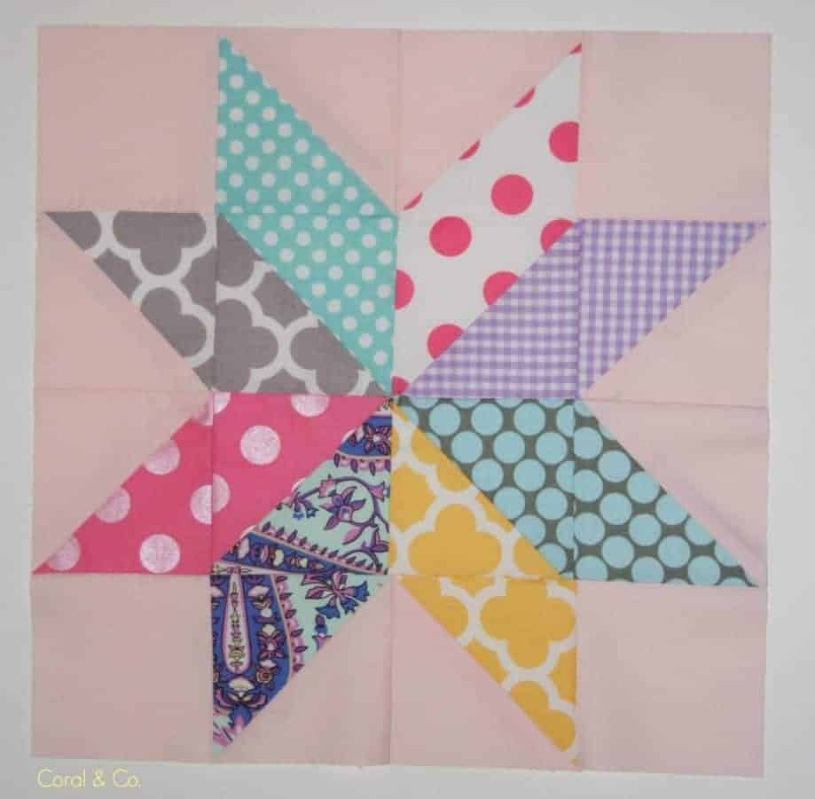 star flower block free quilt block patterns 12 inch