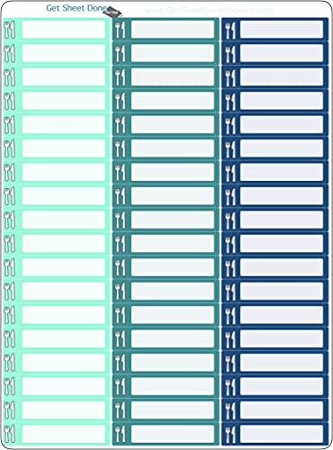 Meal Box Planner Box Stickers / 54 Write In Smudge Proof Vinyl Stickers (1.5”) / Meal Planning /  Essential Productivity Life/Bullet Bujo Journal/Todo To Do