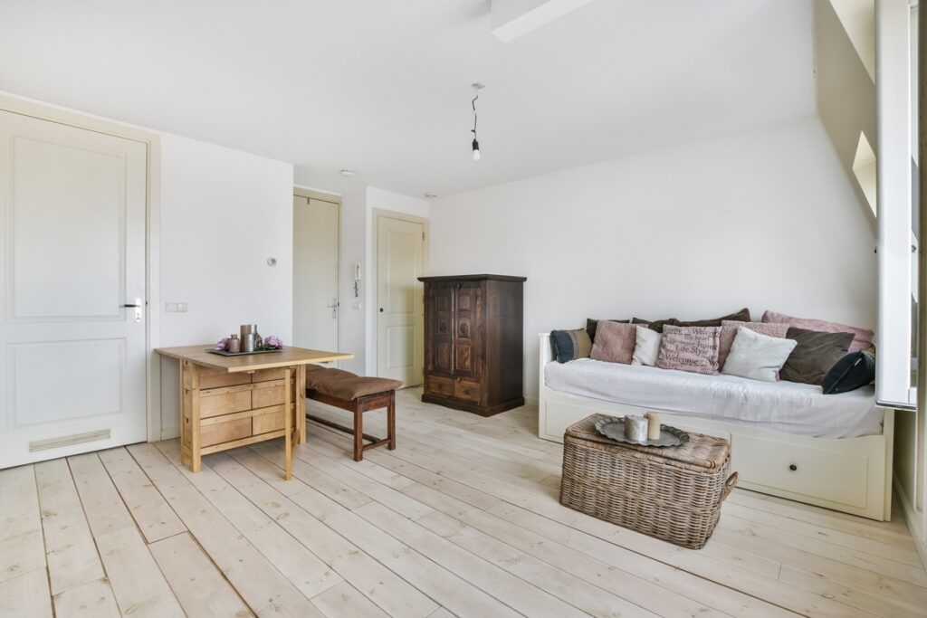 wood floor in a bedroom