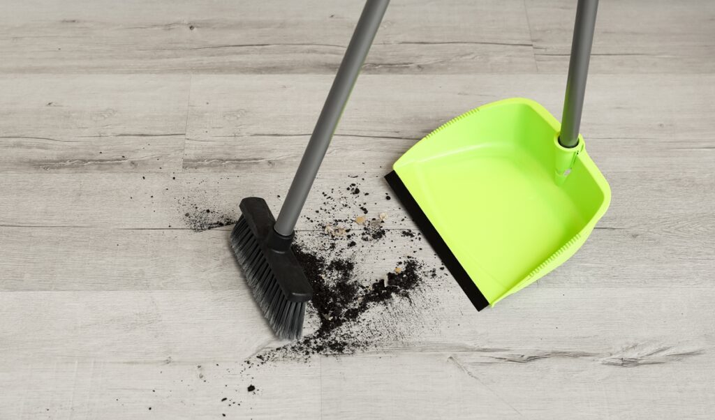 cleaning wooden floor