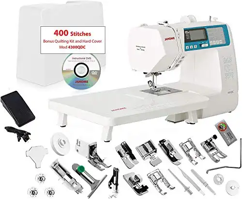 5. Janome 4300QDC-B Sewing and Quilting Machine with Bonus Quilt Kit!