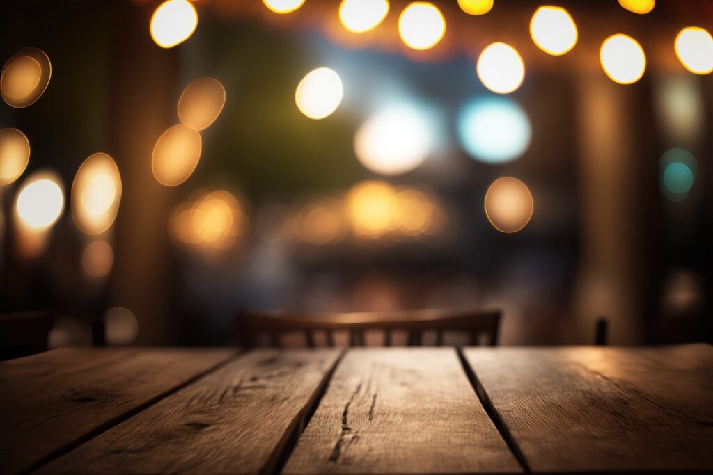 wooden dining table