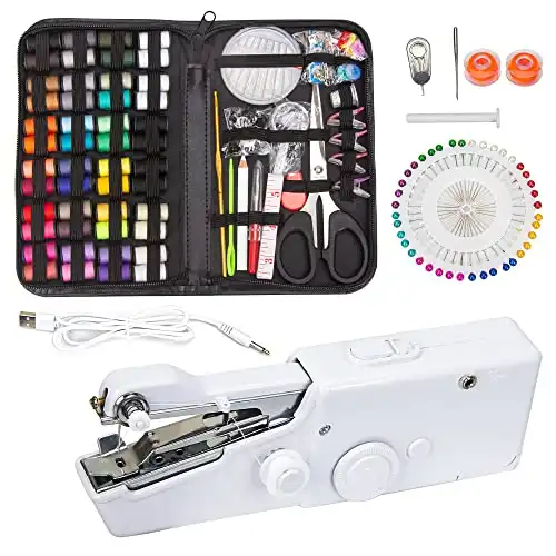 5. Handheld Sewing Device with 177 Piece Sewing Kit
