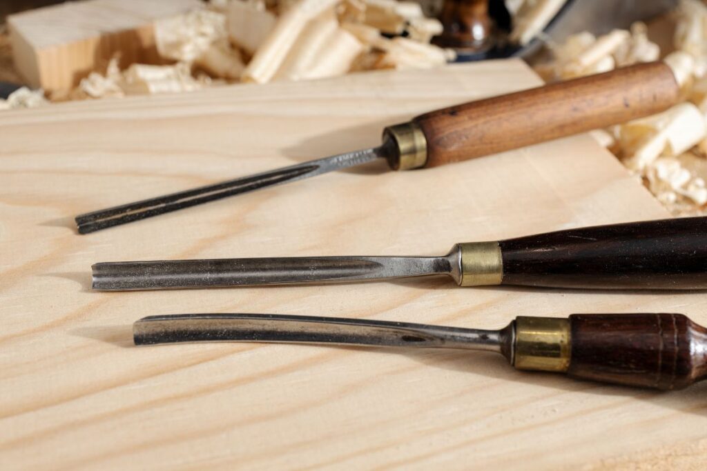 A set of three gouges