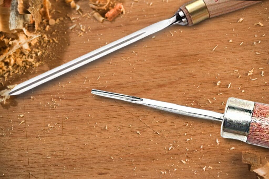 2 V-tools or veiner tools
