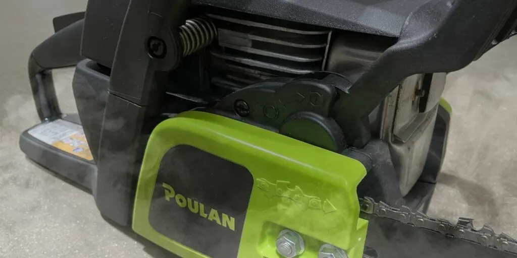 Poulan chainsaw smoking