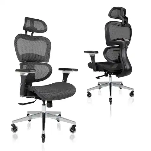 4- NOUHAUS Ergonomic Rolling Desk Chair