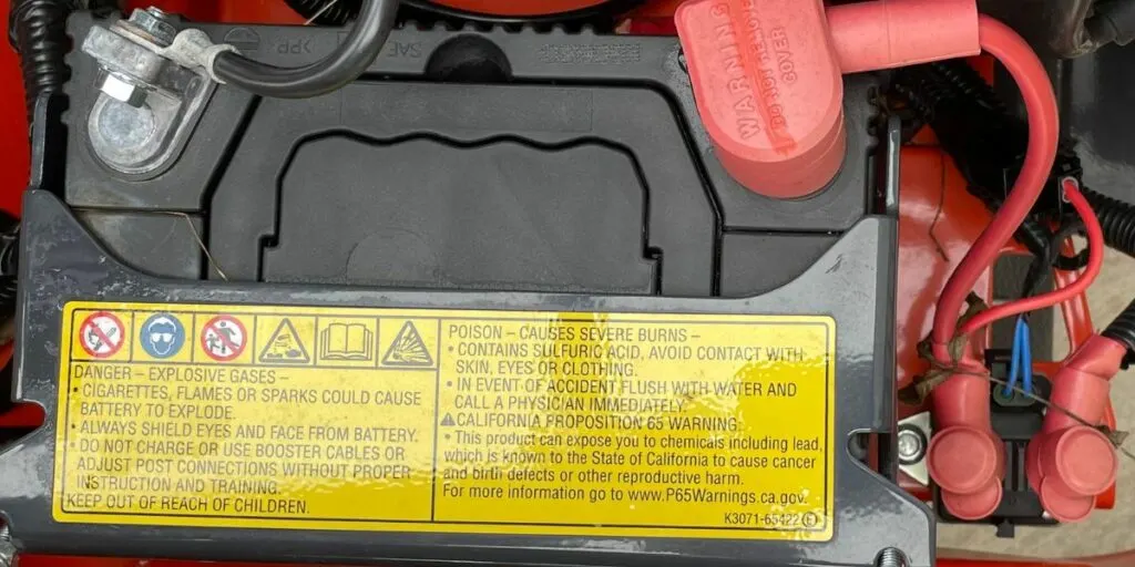 Lawn mower battery