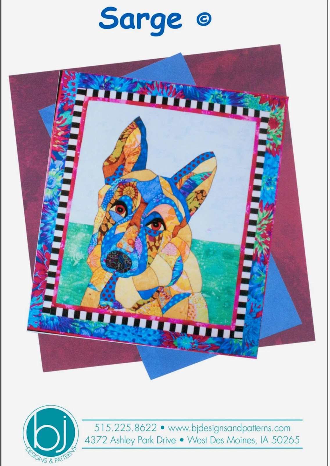 "sarge" applique pattern dog quilt patterns