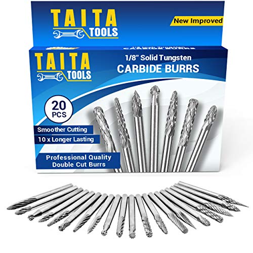 20PC Carbide Double/Single Cut Burr Set - 3mm...