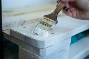 Image of application of latex paint, but can you paint over lacquer?