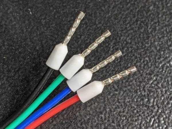 ferrule crimped wire ends