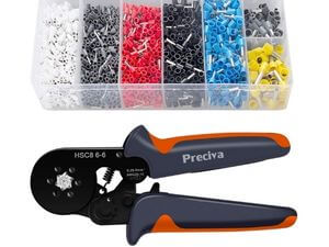 preciva hexagonal self-adjusting ferrule crimping pliers kit
