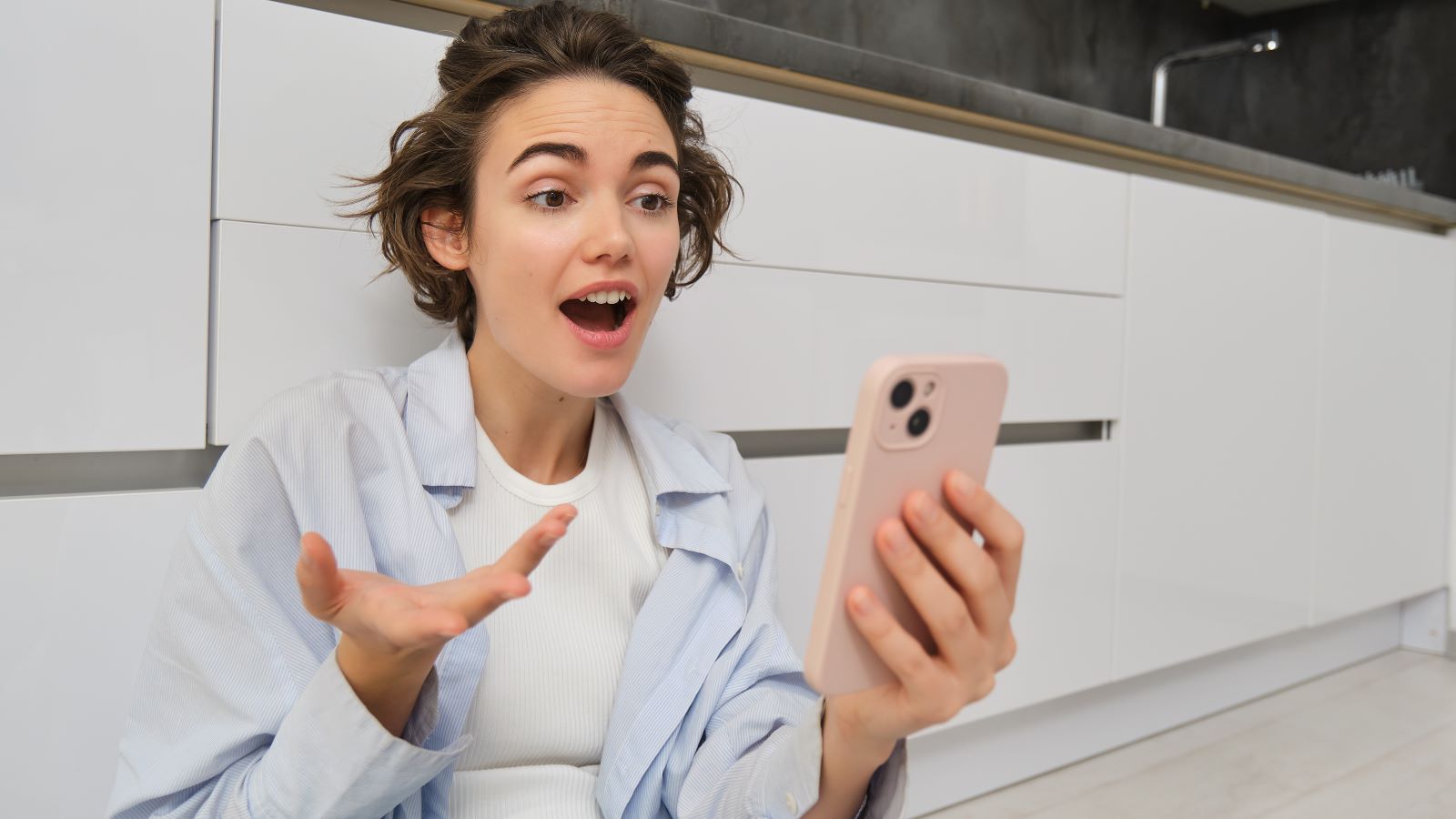 Woman Candidly Amazed