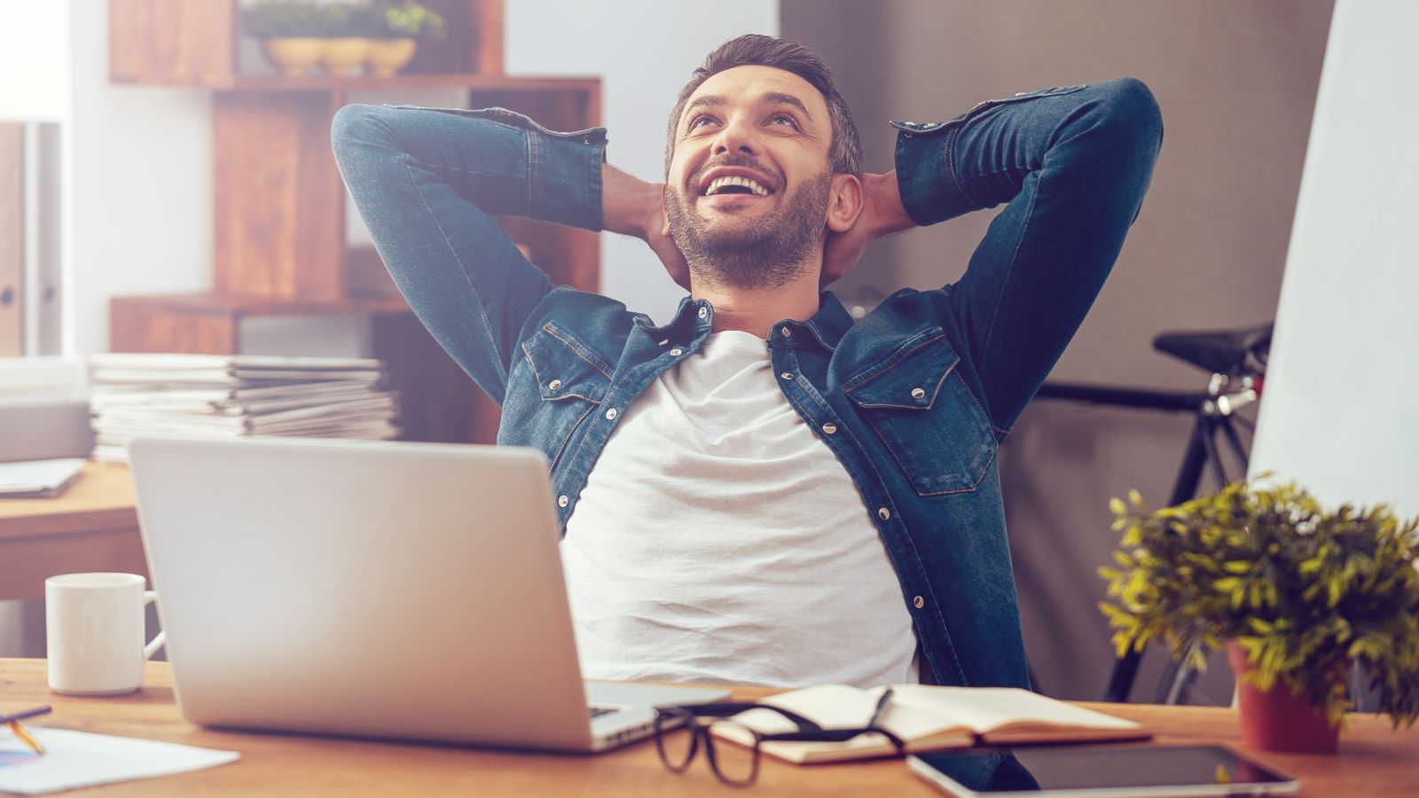Relaxing Corporate Man