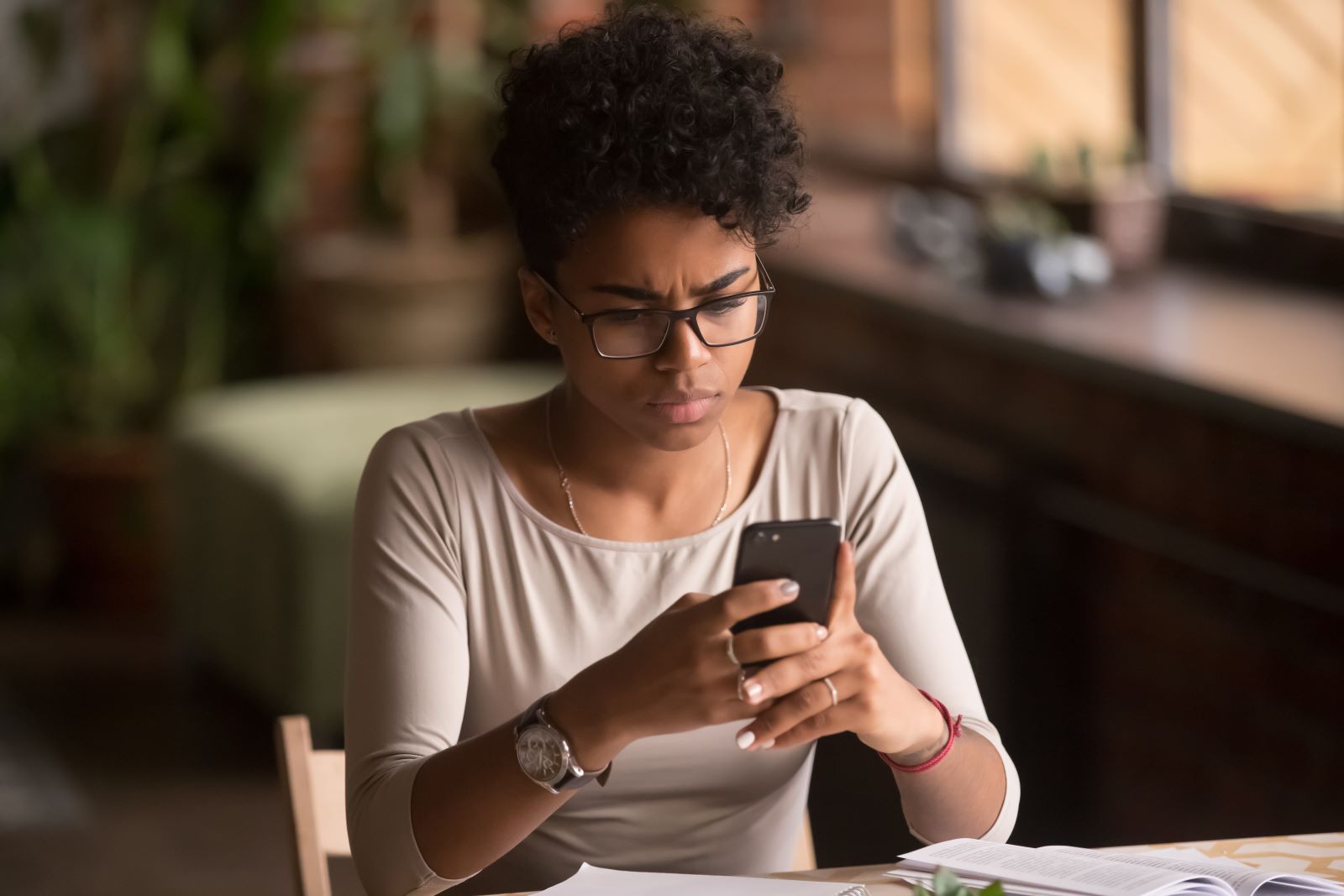 Woman Confused Phone