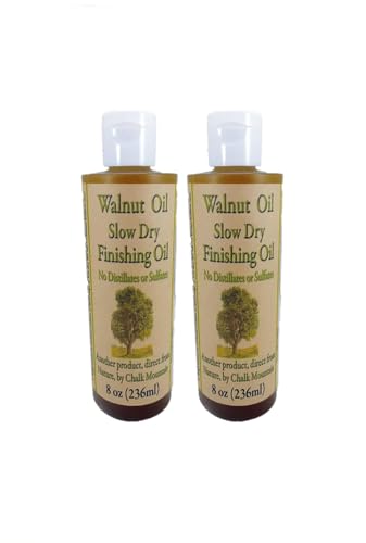 Walnut Oil Wood Finisher, Restorer and Sealer. Food Safe Preserve & Beautify Finished & Unfinished Wood - 8oz Bottles 2 Pack