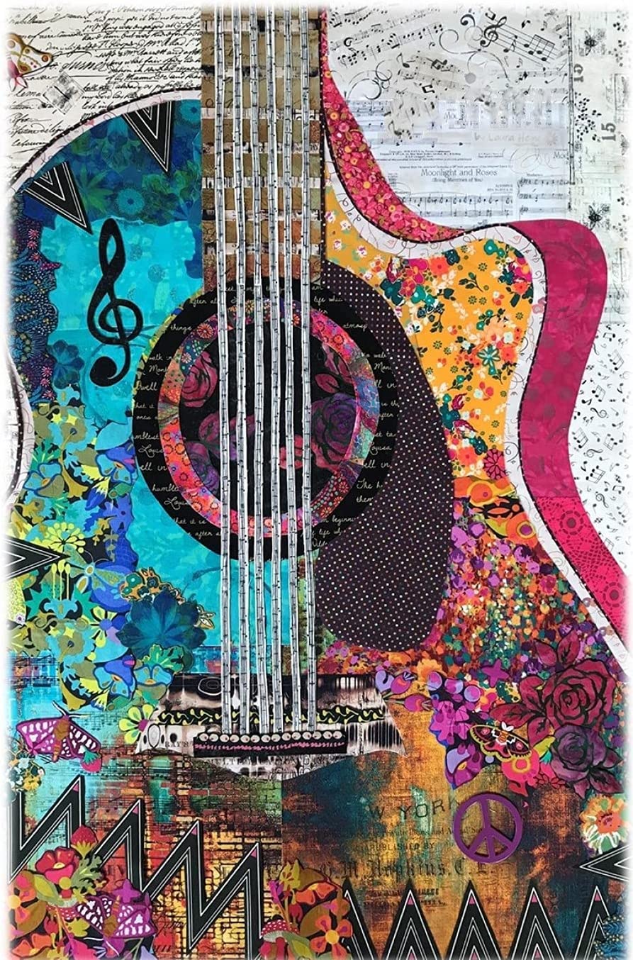 guitar collage collage quilt patterns