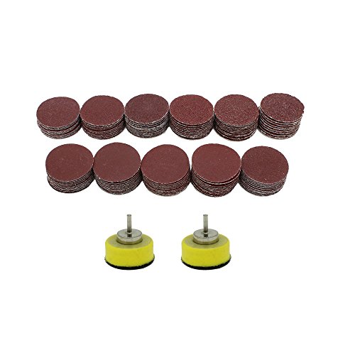 AUTOTOOLHOME 110pcs 1 inch Sanding Discs with 2ps...