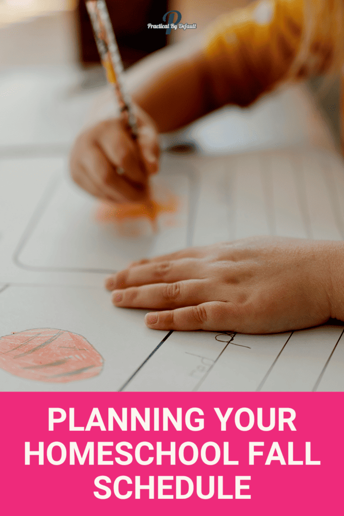 child doing homeschool, planning your homeschool fall schedule