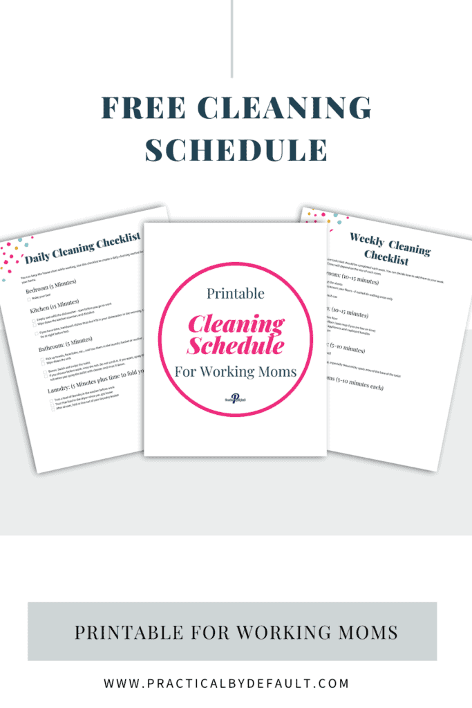 3 pages of the free cleaning checklist shown as a mock up