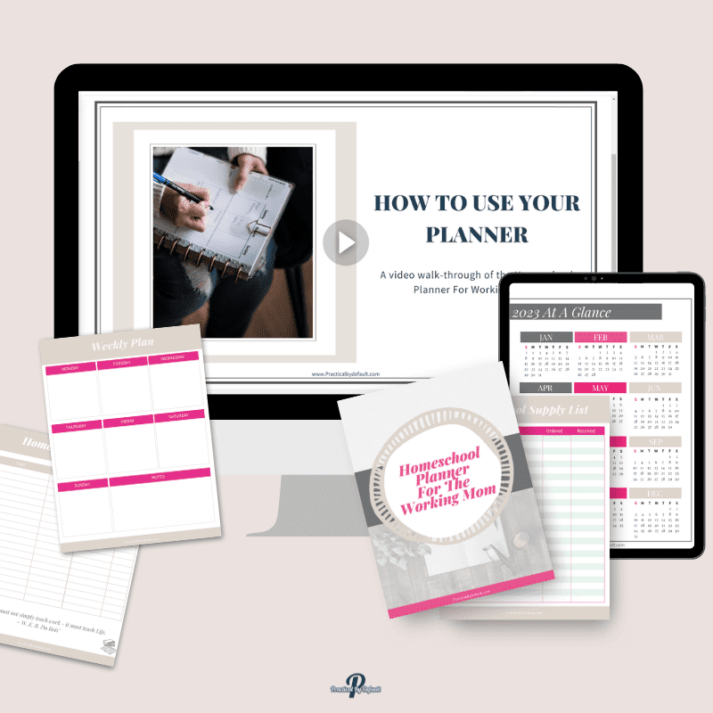 Homeschool planner mock up