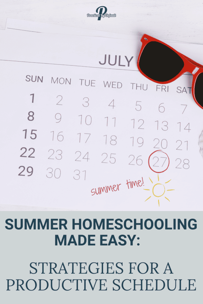 Calendar month printout of July, with summer time written on it.