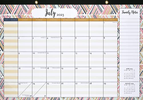 2023-2024 Family Desk Pad and Wall Calendar - Large 17'' x 11'' - Runs from July 2023-December 2024 - Plus 271 bonus stickers! (Desk Calendar Pad)