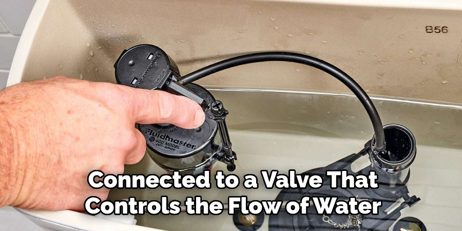 Connected to a Valve That
Controls the Flow of Water