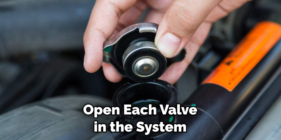 Open Each Valve in the System