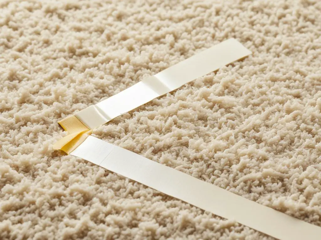 tape adhesive on carpet