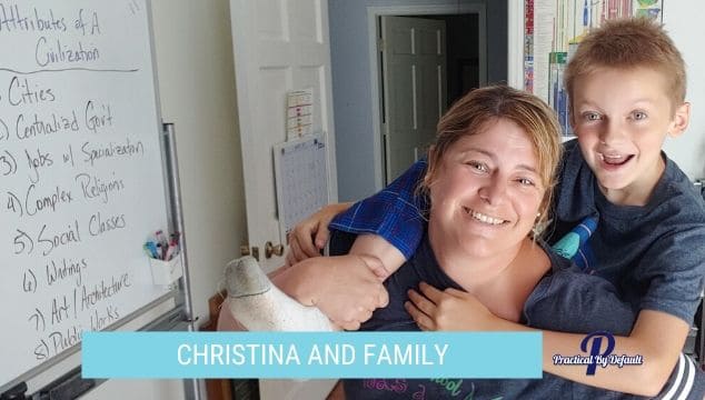 working full time mom and son